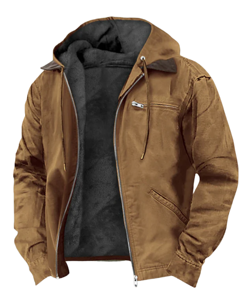 Men’s Winter Coat with Retro Look and Warm Lining